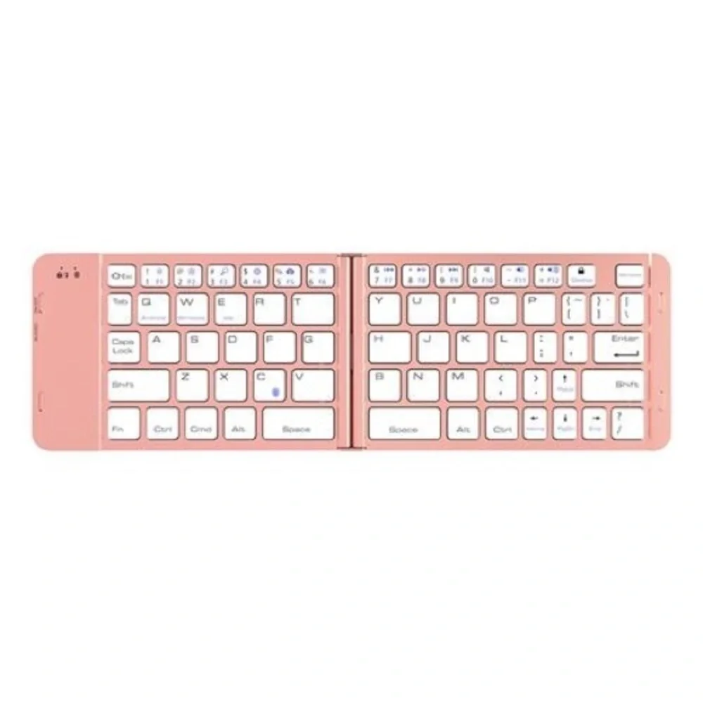F88 Foldable Wireless Bluetooth Keyboard Gold iOS Android Windows - Picture 2 of 11
